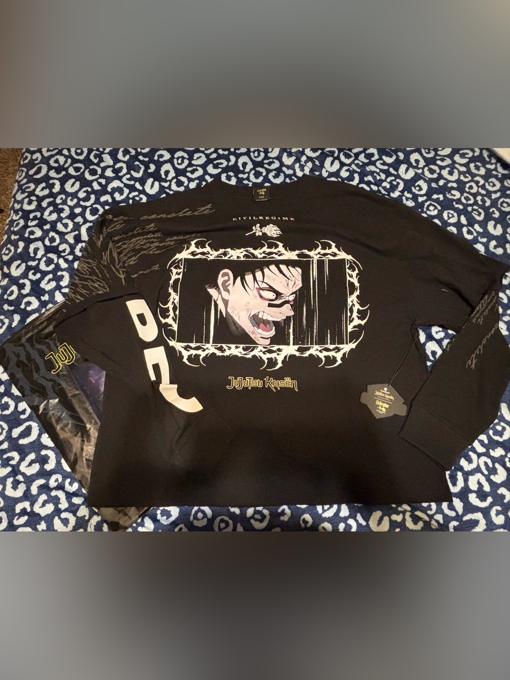 Black Jujutsu Kaisen Graphic Short-Sleeve Tee